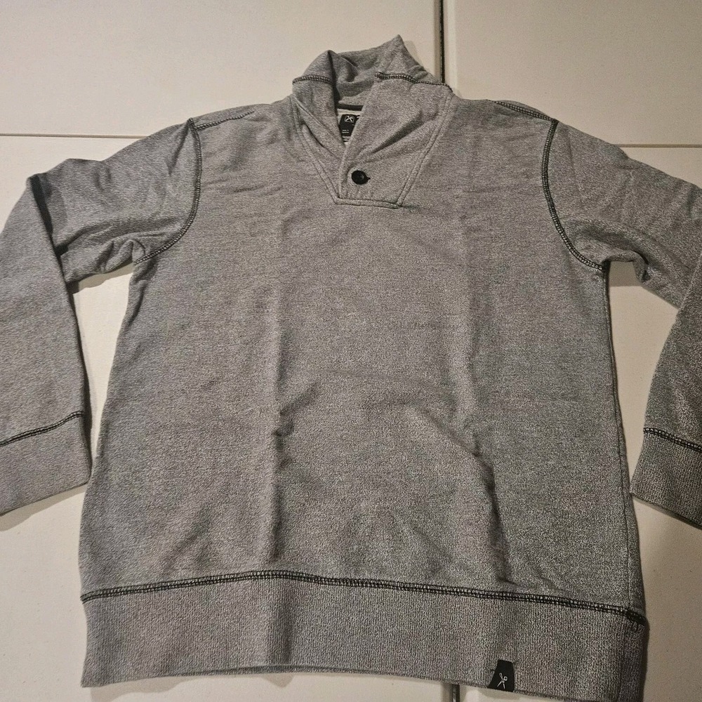 MARC ECKO CUT & SEW Sweater‎ Mens Large Gray & Black Cotton Pullover